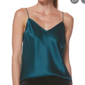 PAIGE Deep Teal Silk TankSilk tank top in style ci